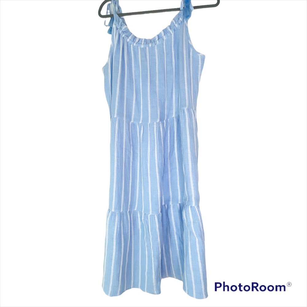 Beach Lunch Lounge Striped Summer Dress Beach Cover up sz. XL #A1
